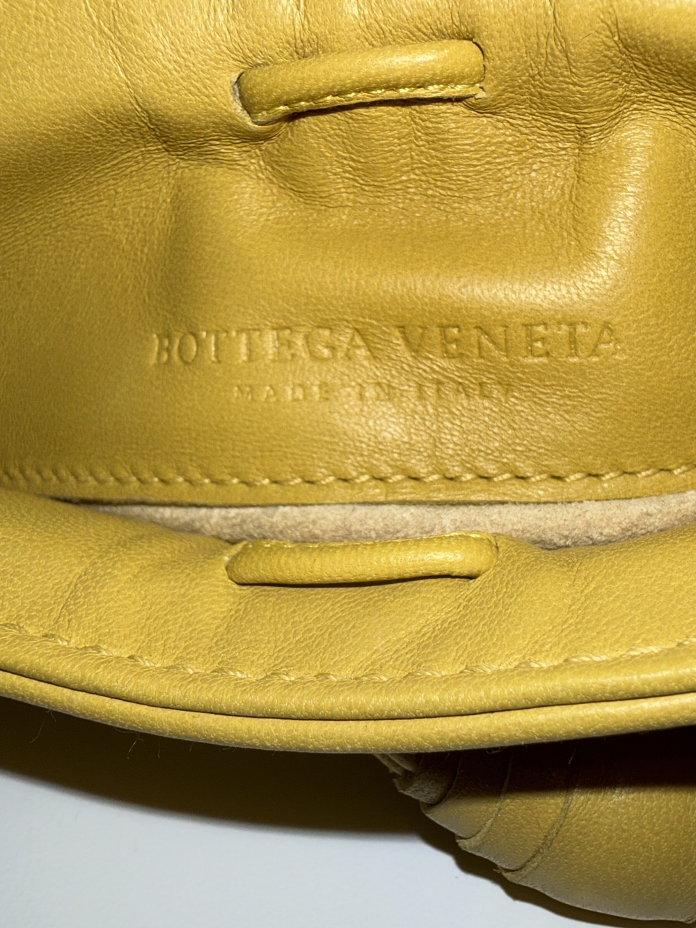 Bottega Veneta Intrecciato Shoulder Bag Woven Leather Frame Pochette Yellow - Picture 3 of 16